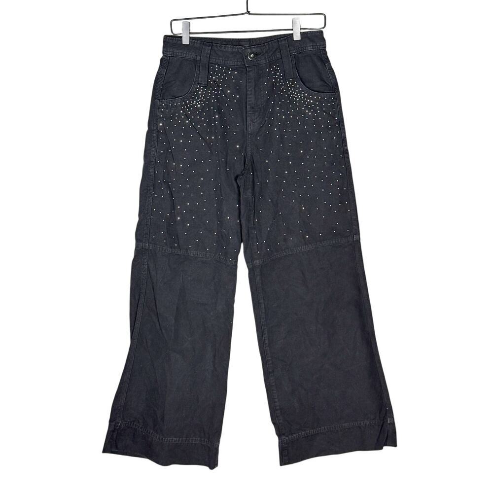 Urban Outfitters Montana Crystal Embellished Pants Black Size 2 Silence + Noise - Picture 2 of 8